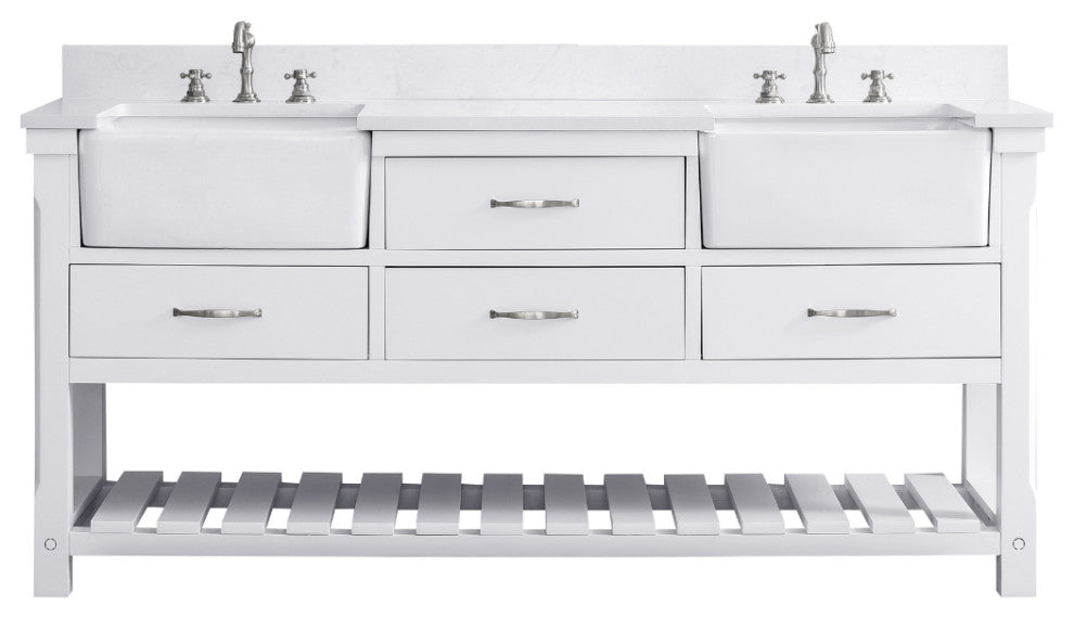 Wesley 72" Bathroom Vanity, White
