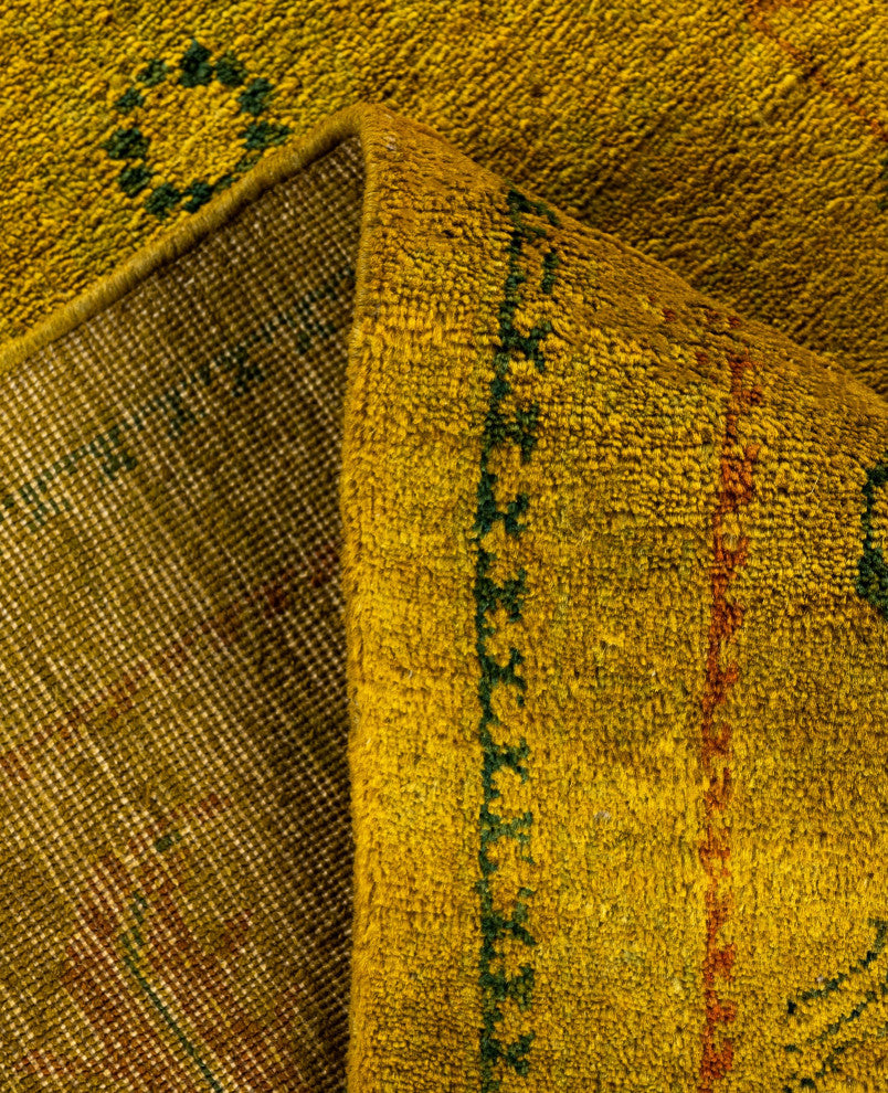 Overdyed One-of-a-Kind Hand-Knotted Area Rug Gold, 5' 10" x 8' 6"