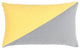 Duo Yellow and Grey Throw Pillow Cover, 12"X20"