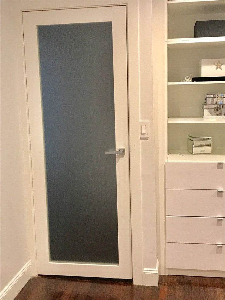 Interior Glass Door with Frosted Glass | Planum 2102 White Silk | Modern Wood, 3