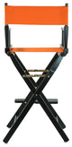 030" Director's Chair Black Frame-Tangerine Canvas
