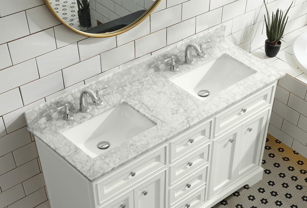South Bay 55" Bathroom Vanity, White