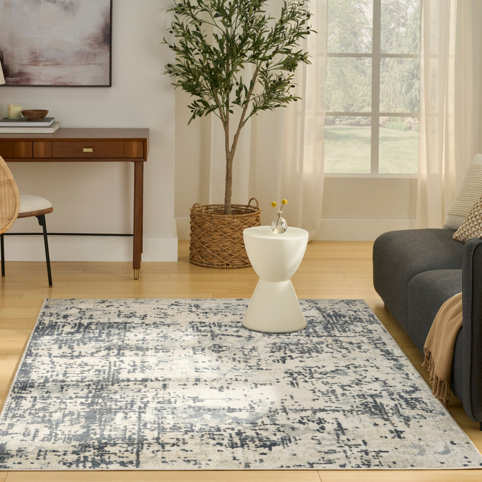 Nourison Quarry 6' x 9' Ivory Grey Modern Indoor Rug