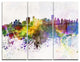 "Vancouver Skyline" Glossy Metal Wall Art, 3 Panels, 36"x28"