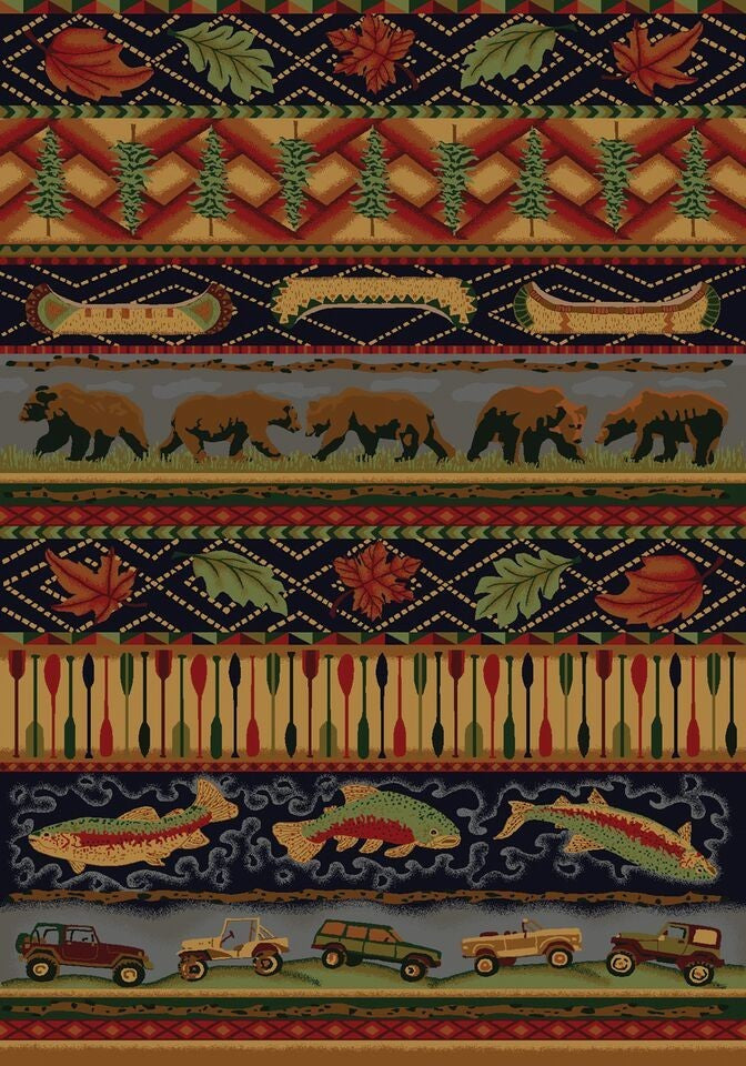 Wilderness Trek Rug, Blue, 3'x4', Scatter