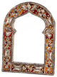 13" Keyhole Arch Leather Mirror