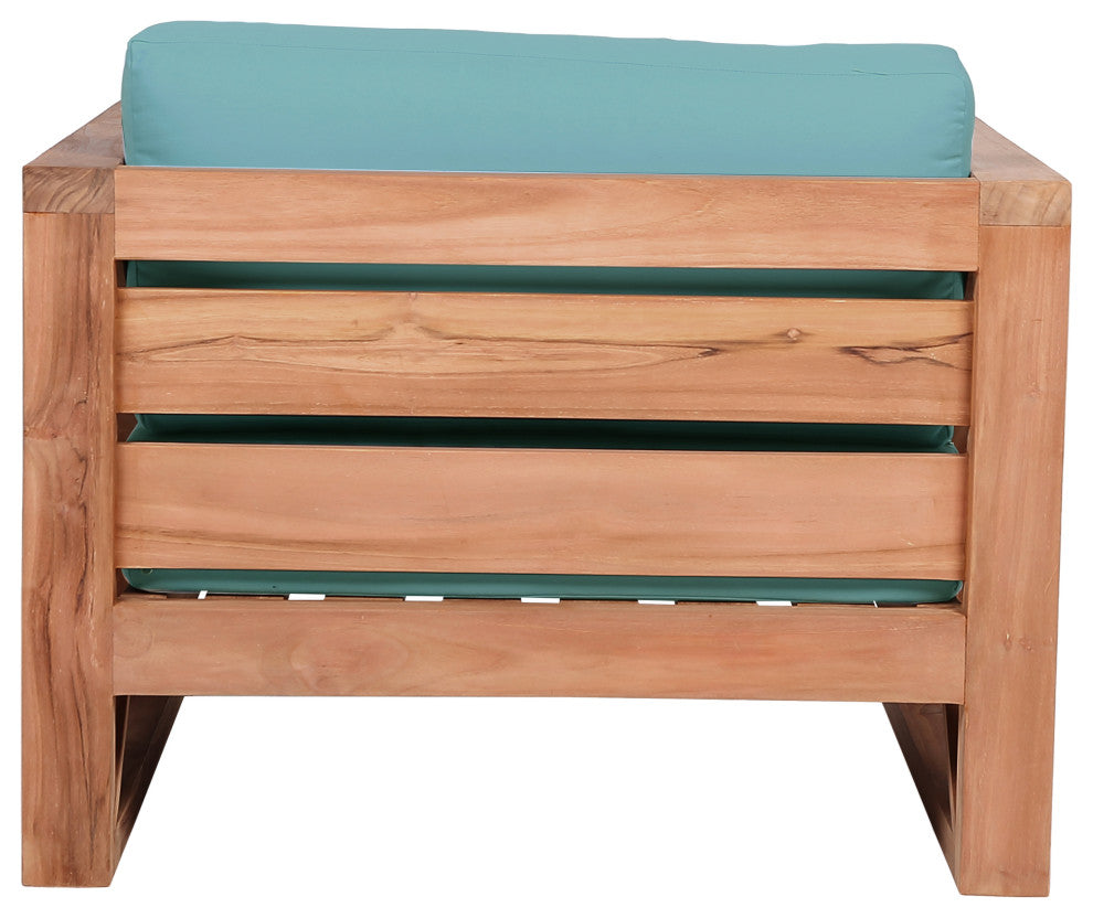 Anguilla Waterproof Fabric Upholstered Outdoor Chair, Blue