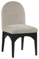 Waldorf Chenille Upholstered Dining Chair, Black, Chenille, Natural Finish, Beige, Side Chair, Chenille Fabric, Black Finish