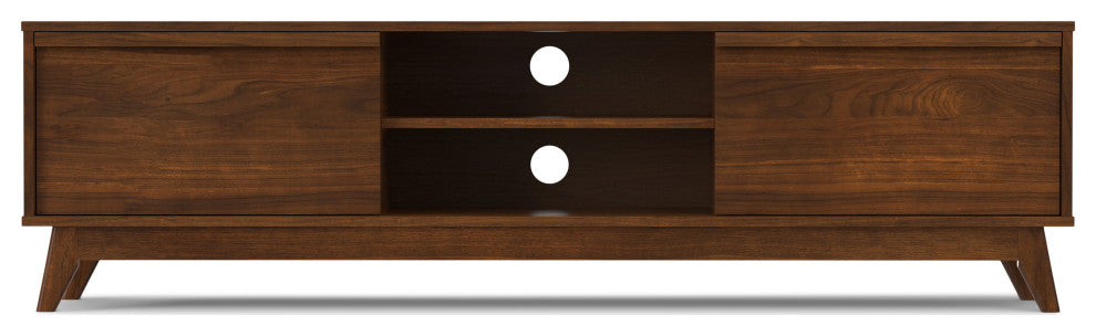Lennon 72" Low TV Stand, Walnut Veneer