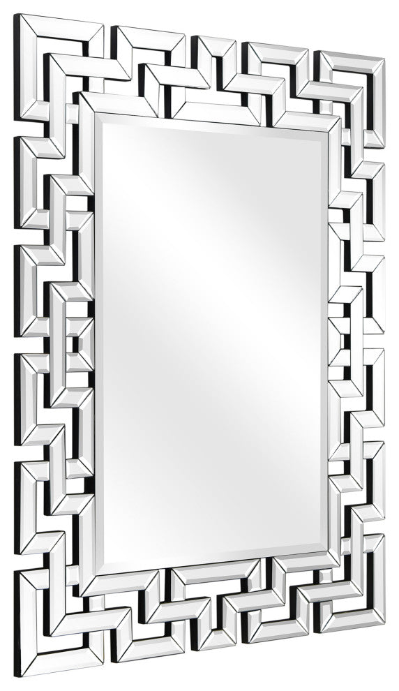 Rectangular Antique Wall Mirror, 0.75" Beveled Center, 40"x 31" Bathroom Mirror
