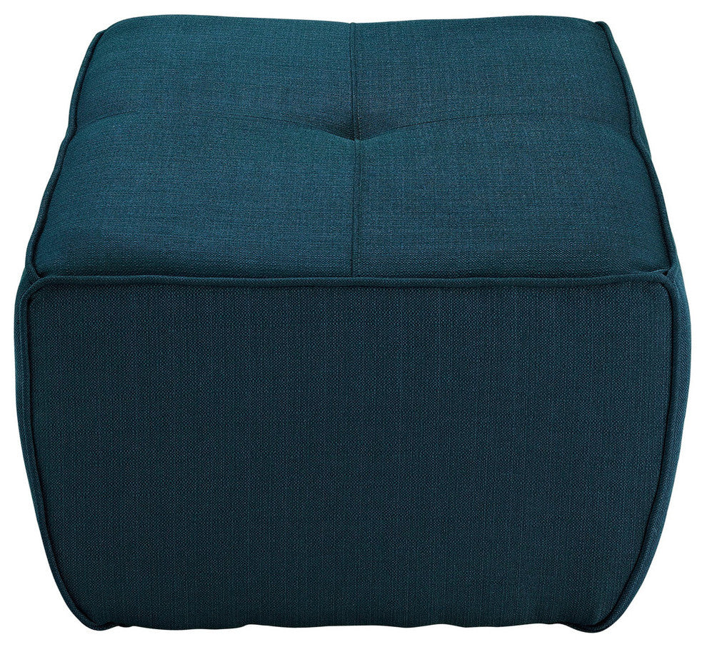 Modern Contemporary Living Room Upholstered Ottoman Azure