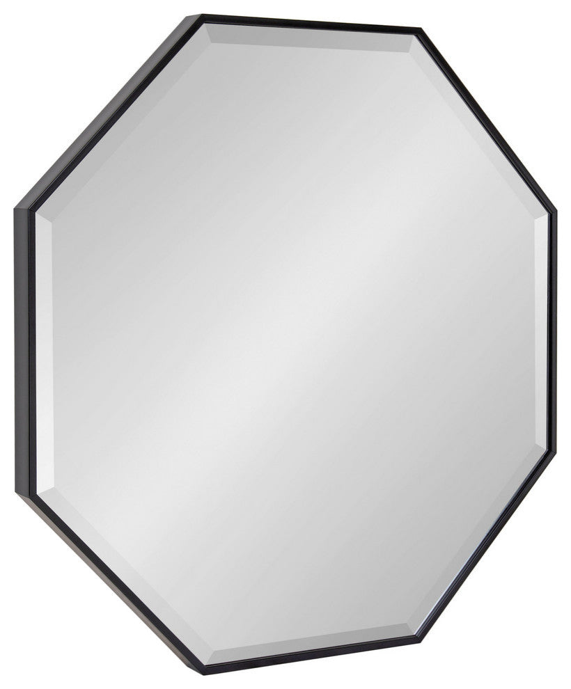Rhodes Modern Octagon Mirror, Black 28.75x28.75