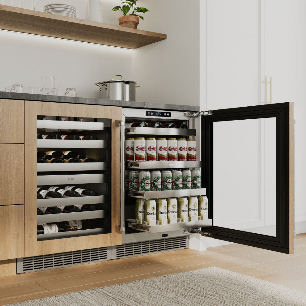 ZLINE 24" Dual-Zone Wine Cooler With Panel-Ready Door