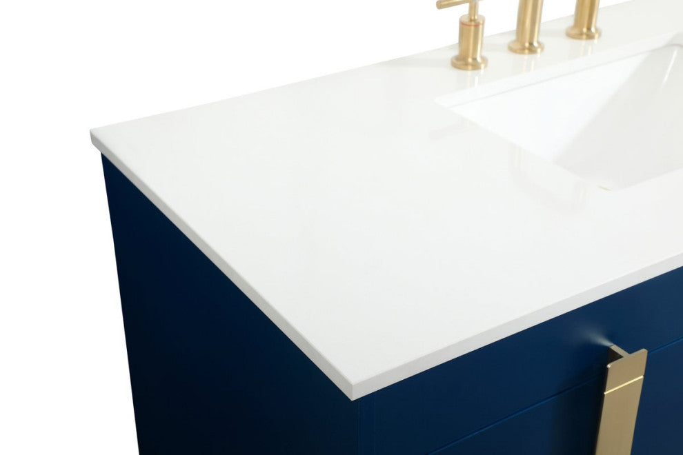 Home Living 22" Modern Blue-Light Bathroom Vanity