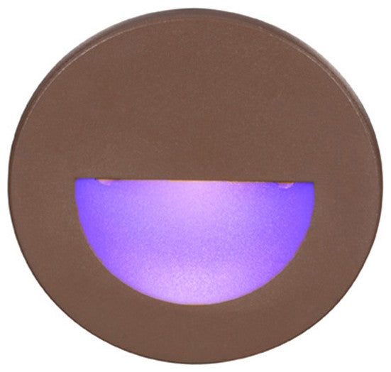 LEDme Round Blue Step and Wall Light, White