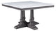 ACME Yabeina Artificial Marble Square Top Dining Table in White and Gray Oak