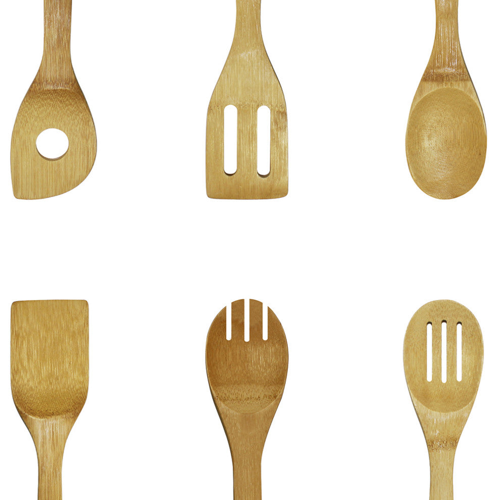 Oceanstar 6 Piece Bamboo Cooking Utensil Set