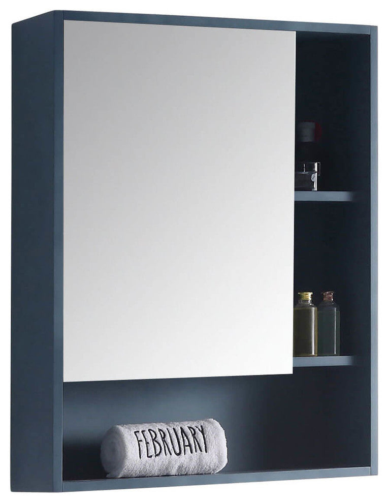 Fine Fixtures Surface Mount Bathroom Medicine Cabinet, Blue.