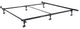 Atlin Design Queen Size to King Size Bed in Metal in Black - Easy Assembly