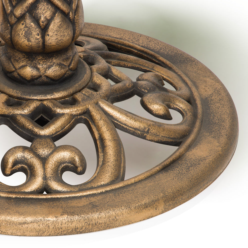 31" Tall Outdoor Vintage Birdbath with Bird Figurines Yard Statue