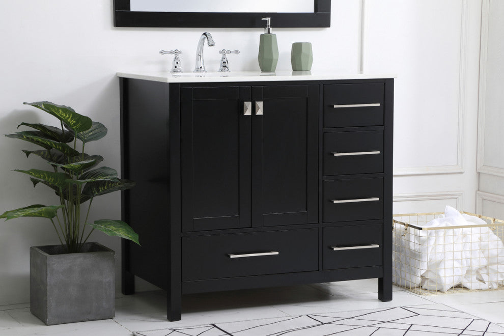 Isabel Black 36" Single Sink Bathroom Vanity