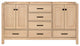 ARIEL Cambridge 66 in. Double Sink Base Cabinet In Oak