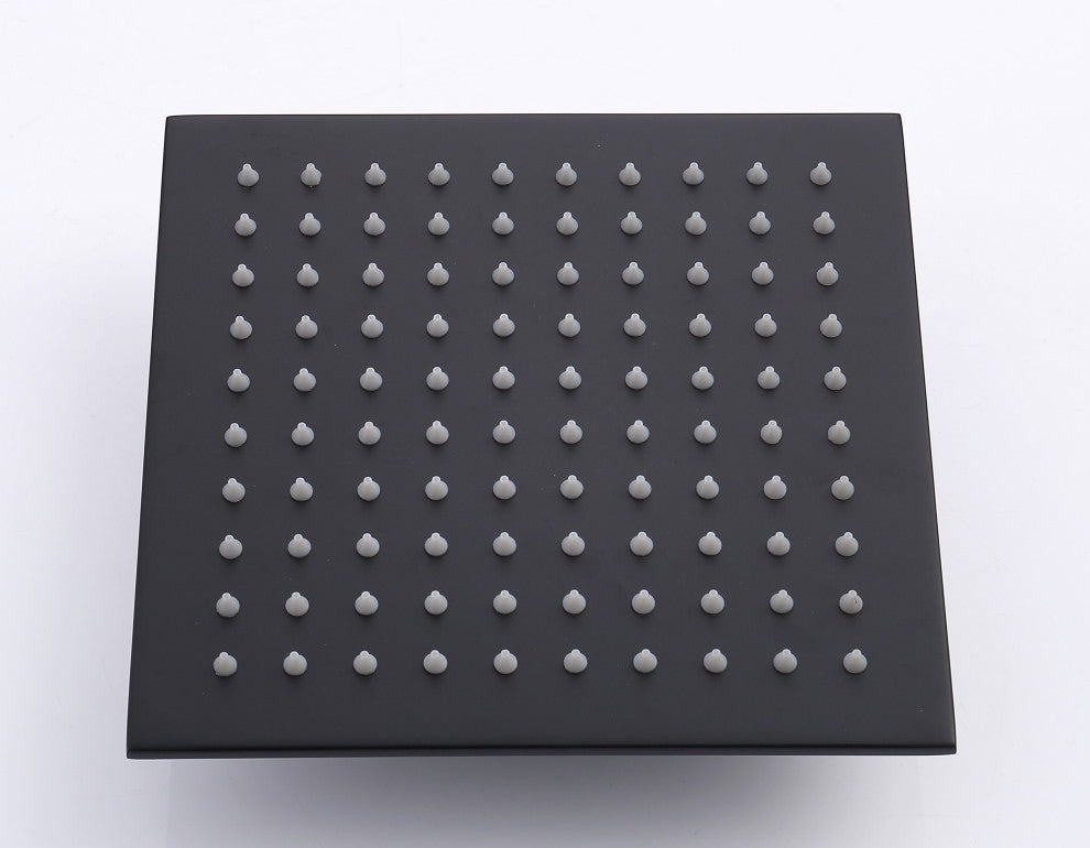 Alam Empolo 8" Wall mount Rain Shower Set, Black