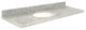 Granite 61"x22" Vanity Top, Single Faucet Hole, Giallo Parfait, White Bowl