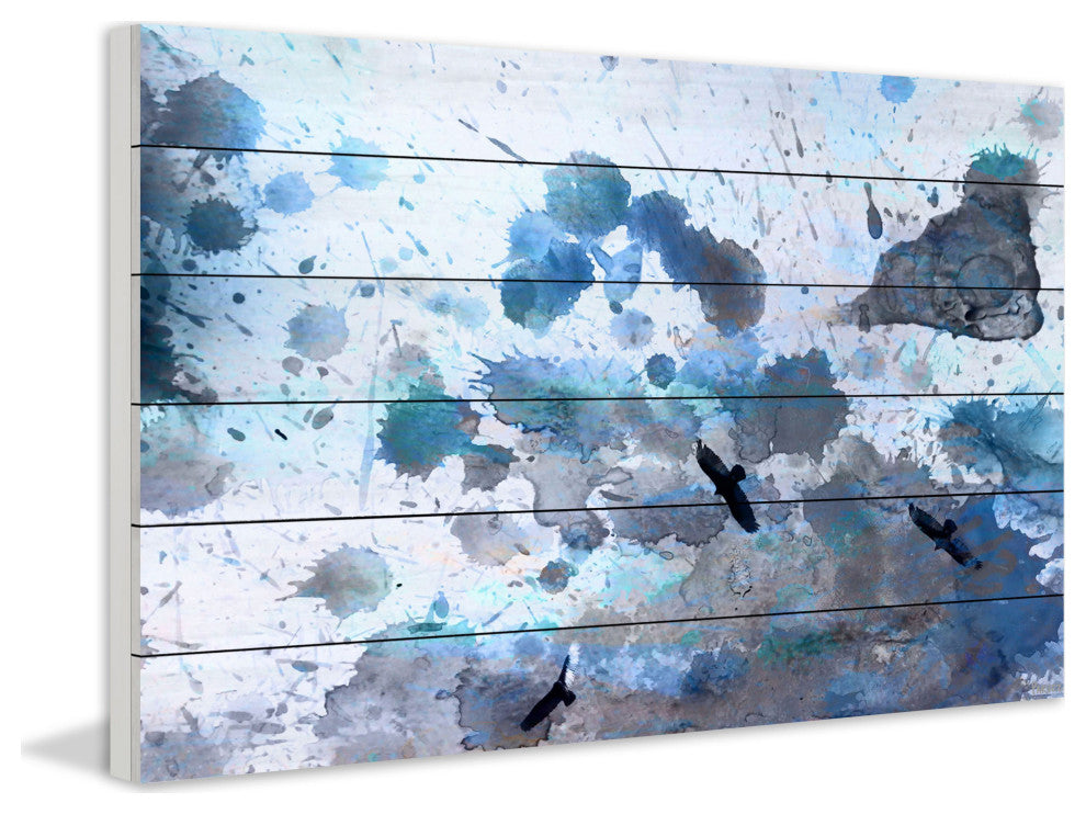 "Indian Wells" UV Ink Print on White Wood, 45"x30"