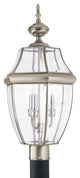 Generation Lighting Lighting 3-Light Outdoor Post Lantern, Brushed Nickel