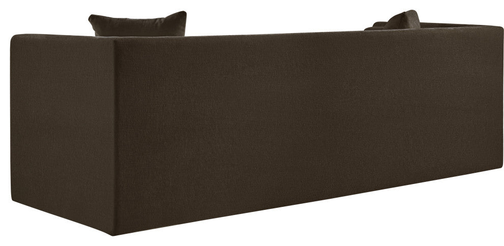 Everett Upholstered Sofa, Brown, Chenille Fabric