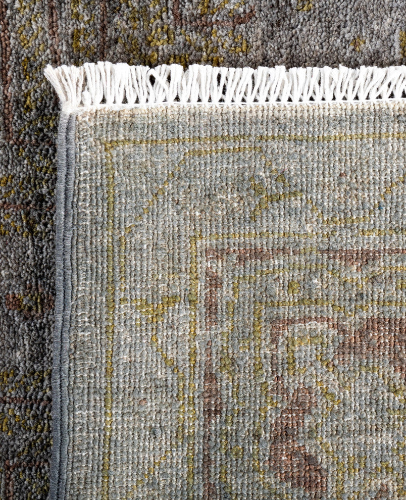 Overdyed One-of-a-Kind Hand-Knotted Area Rug Gray, 4' 10" x 7' 10"