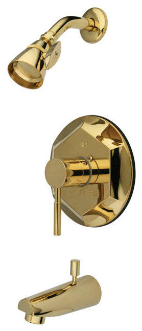 Kingston Brass Polished Brass Concord Single Handle Tub & Shower Faucet KB4632DL