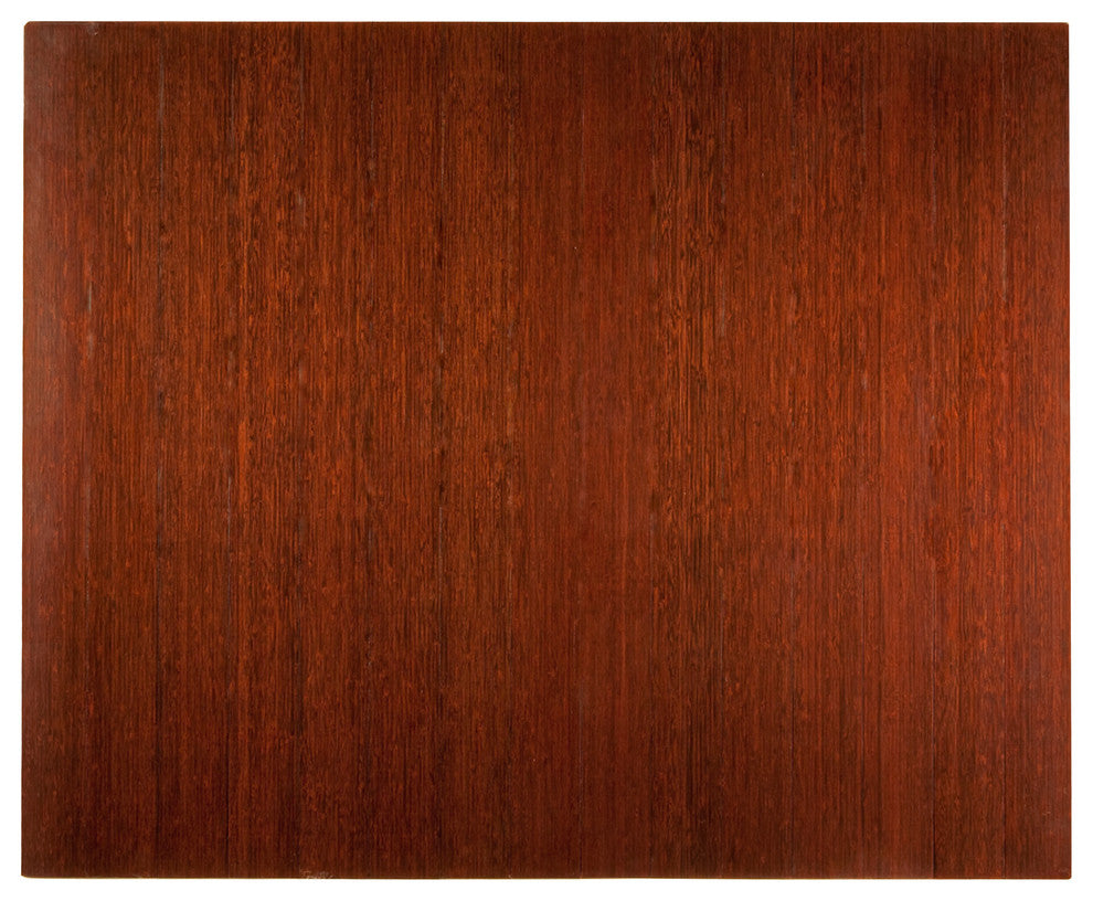 Ronson Bamboo Deluxe Roll-Up Chair Mat, Dark Cherry, No Lip, 60"x48"