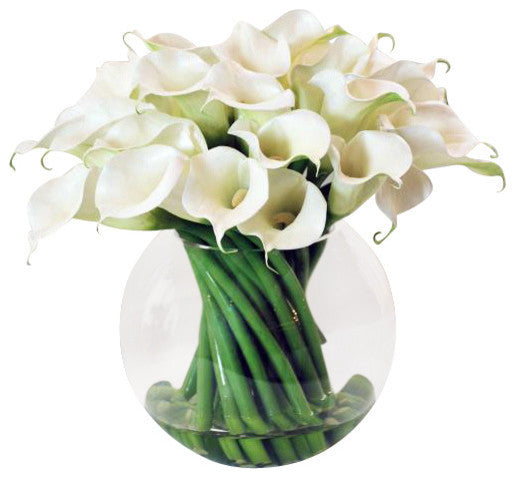 Contemporary Calla Lily In Glass