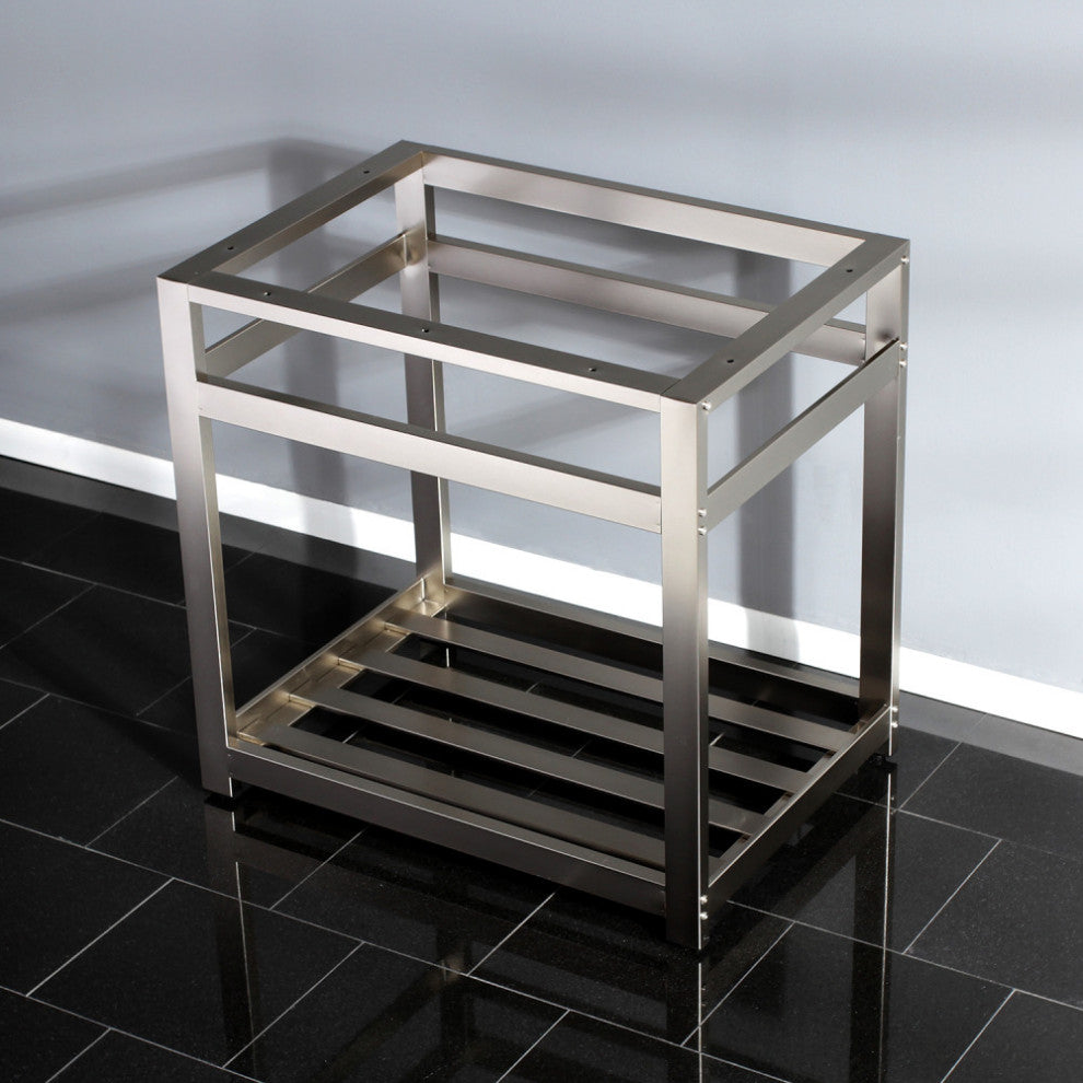 Fauceture 31" x 22" Steel Console Sink Base, Brushed Nickel