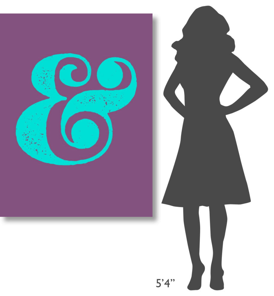 "Ampersand Poster Purple and Blue" Fine Art Print