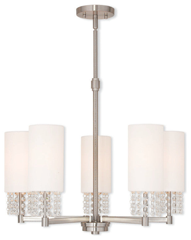 Carlisle 5-Light Chandelier, Brushed Nickel