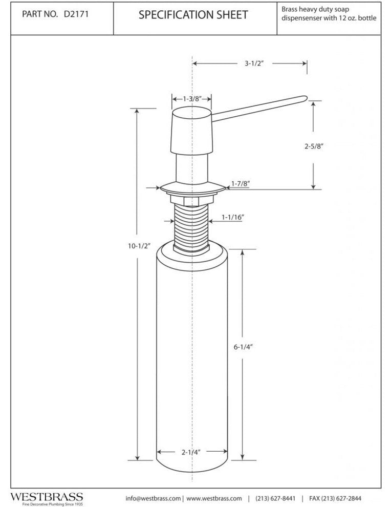 Heavy Duty Soap/Lotion Dispenser In Polished Chrome
