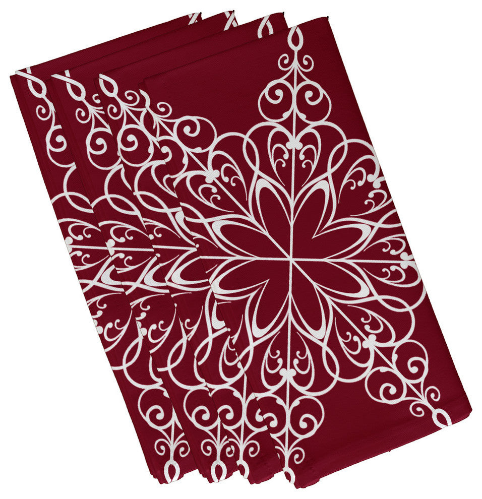 Decorative Holiday Napkin, Set of 4, Cranberry