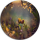 Two Spring Flowers, Floral Photography Round Wall Art, 23"