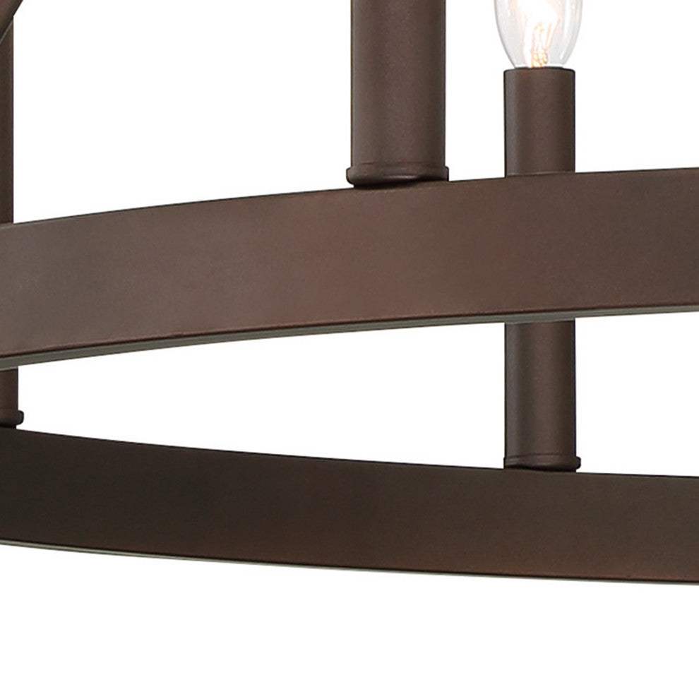 Farmhouse Wagon Wheel 12-Light Chandelier, Oil Rubbed Bronze