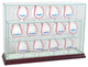 13 Baseball Upright Display Case, Cherry