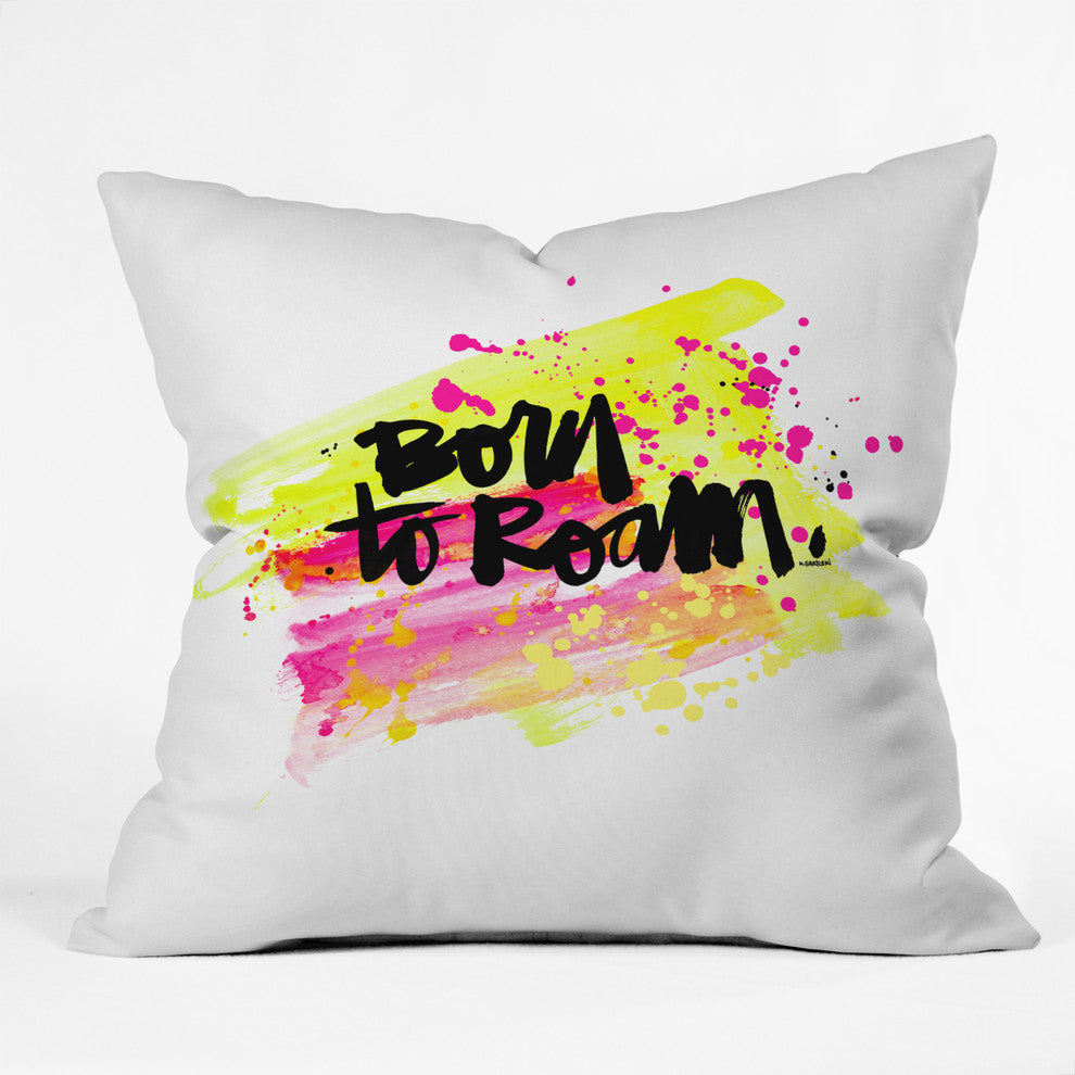 Deny Designs Kal Barteski Born To Roam Outdoor Throw Pillow