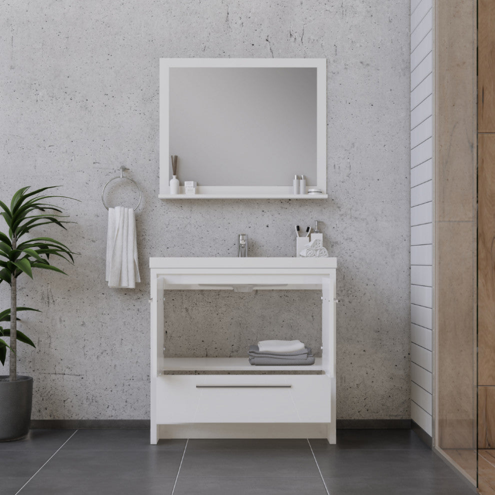 Sortino 36" Bathroom Vanity With Sink, White