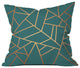 Elisabeth Fredriksson Copper and Teal Throw Pillow, 18"x18"