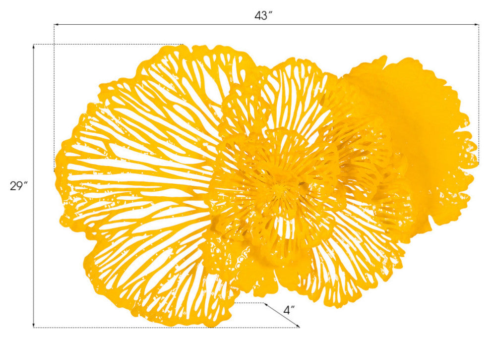 Flower Wall, Ivory, Medium