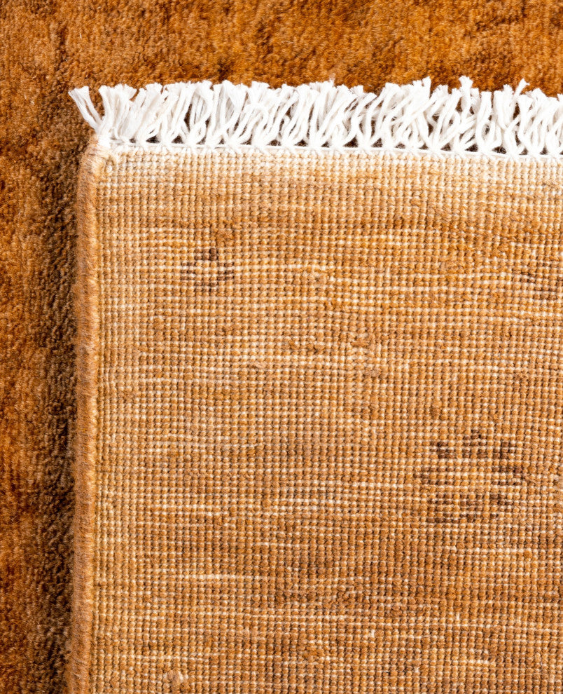 Overdyed One-of-a-Kind Hand-Knotted Area Rug Brown, 2' 9" x 14' 5"