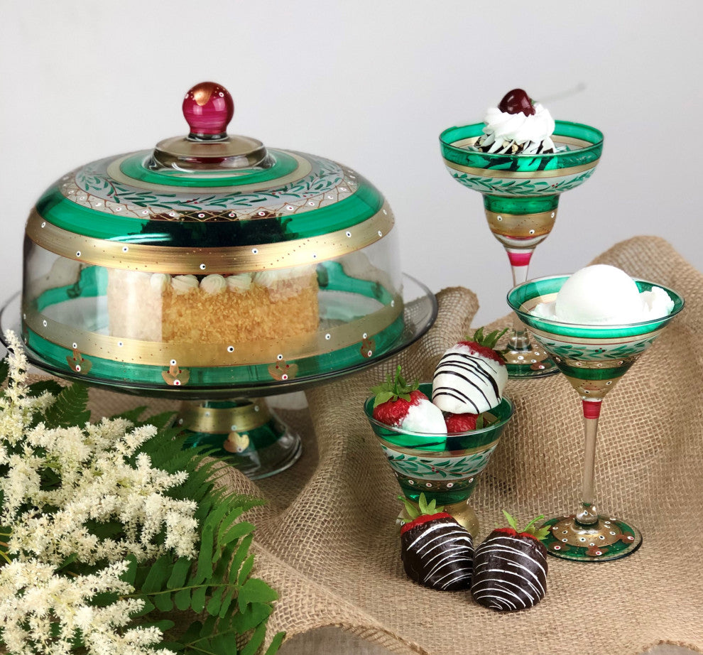 Christmas Garland Cosmopolitan Glasses, Set of 2