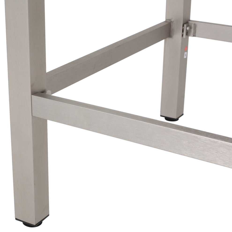 GDF Studio Capral Outdoor Gray Alumnimum Bar Table